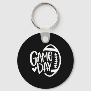 Game Day Football Season Funny Men Women Team Spor Keychain