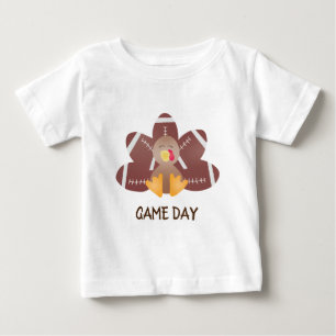 Game Day Football Turkey Feathers Baby T-Shirt