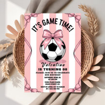 Game Day Girl Soccer Pink Bow