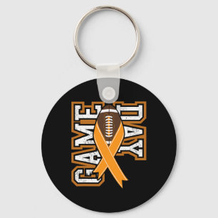 Game Day - Leukaemia Cancer Awareness Footll Ribbo Keychain