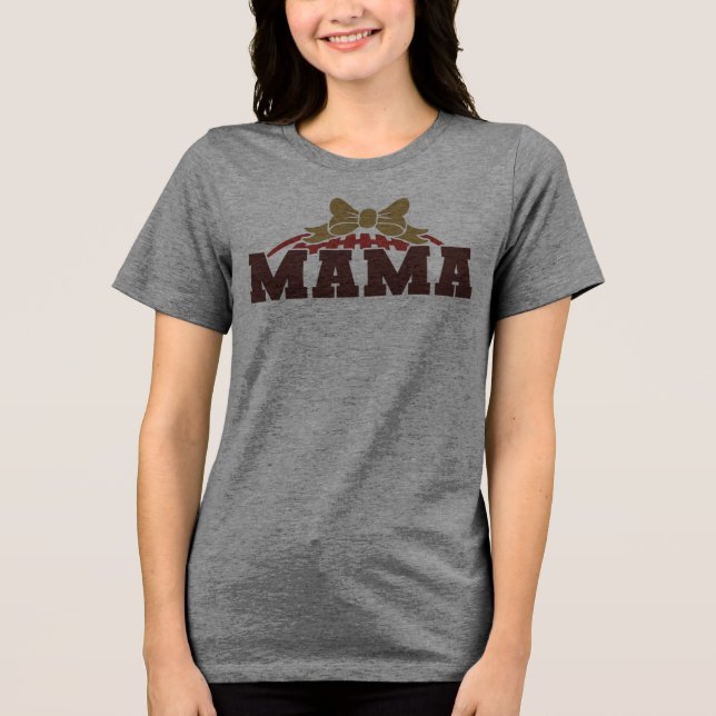 Game Day Mama – Fierce & Festive Tri-Blend Shirt (Front)