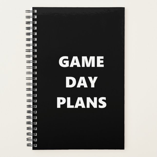 Game Day Planner Sports Theme Game Day Plans (Front)