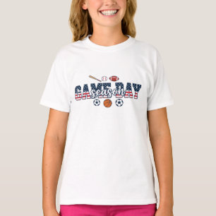 Game Day Season Patriotic Multi Sports Fan Gift T-Shirt