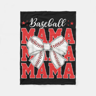 Game Day Sell Mom Mother Sell Mama Coquette Bow Fleece Blanket