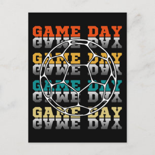 Game Day Soccer Lover Colour Typography Postcard