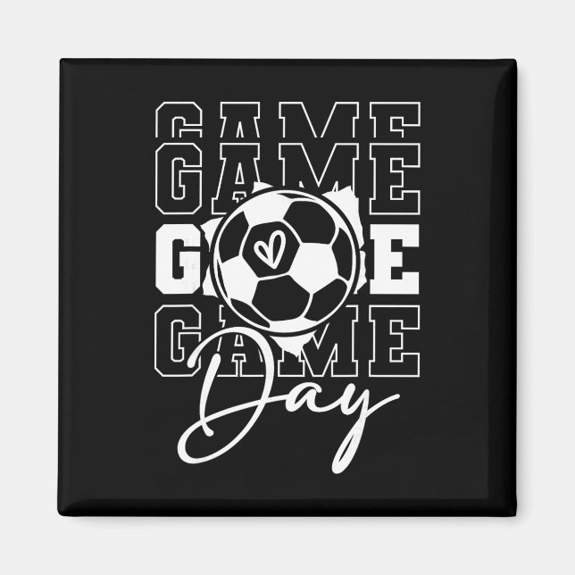 Game Day Soccer  Magnet (Front)