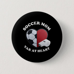 Game Day Soccer Mom – 3d Heart And Ll Design  2 Inch Round Button