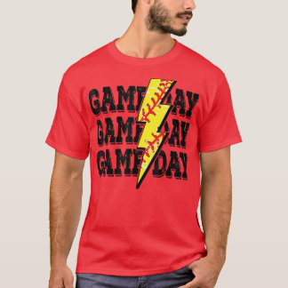 Game Day Softball, Softball Player Vintage Gift T-Shirt