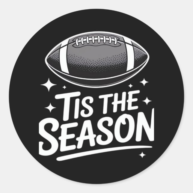 Game Day Support Football Classic Round Sticker (Front)