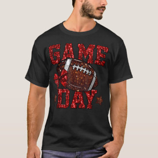 Game Day Touchdown Football Mom Girls Go Cheer T-Shirt