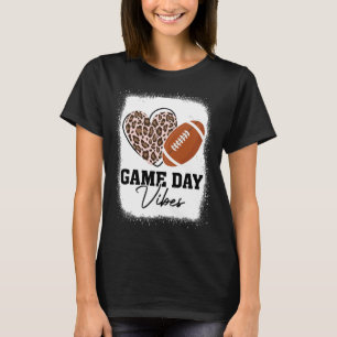 Game Day Vibes - American Football Lover Leopard F T-Shirt
