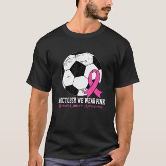 Game Day Vibes Breast Cancer Awareness Pink Soccer T-Shirt