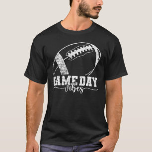 Game Day Vibes Football Men Women Team Sports Vin T-Shirt