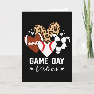Game Day Vibes Funny Sell Soccer Footll Mom Heart  Card