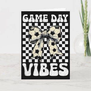 Game Day Vibes Groovy Coquette Bow Soccer Women Gi Card