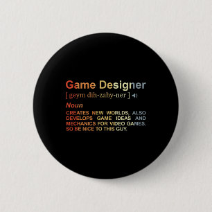 Game Designer Definition Game Programmer Game Dev  2 Inch Round Button