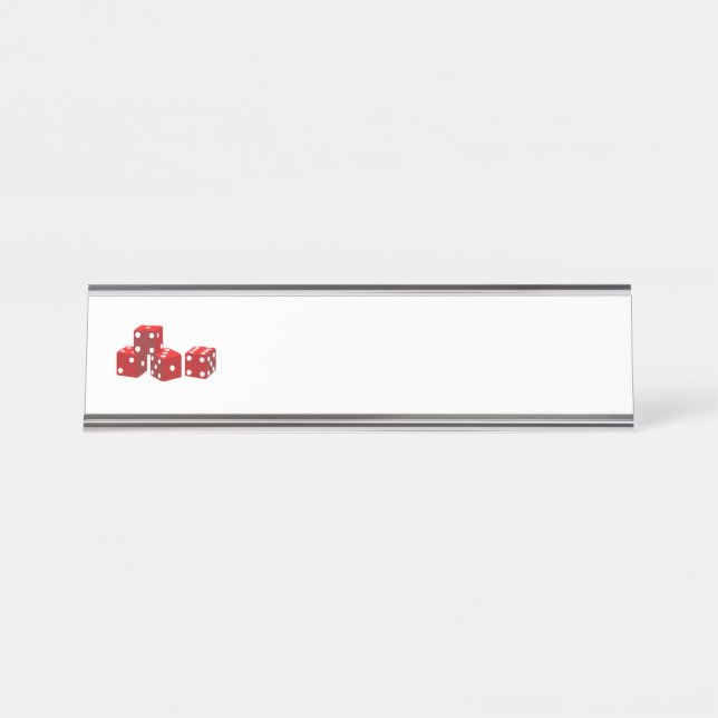 Game Dice Desk Name Plate (Front)