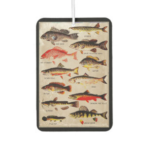 Game Fish Vintage Artwork Double-Sided Air Freshener
