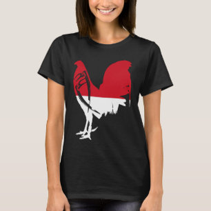 Game fowl Indonesia Indonesian flag rooster Gamef T-Shirt