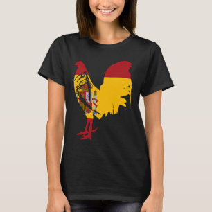 Game fowl Spain Spanish flag gaff rooster Gamefowl T-Shirt
