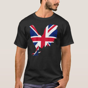 game fowl united kingdom UK flag gamefowl Rooster  T-Shirt