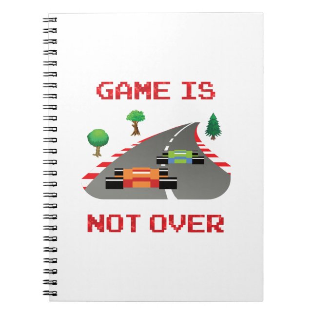 Game is not over Pixelated Video Game Notebook (Front)