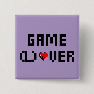 Game (L)Over 2 Inch Square Button
