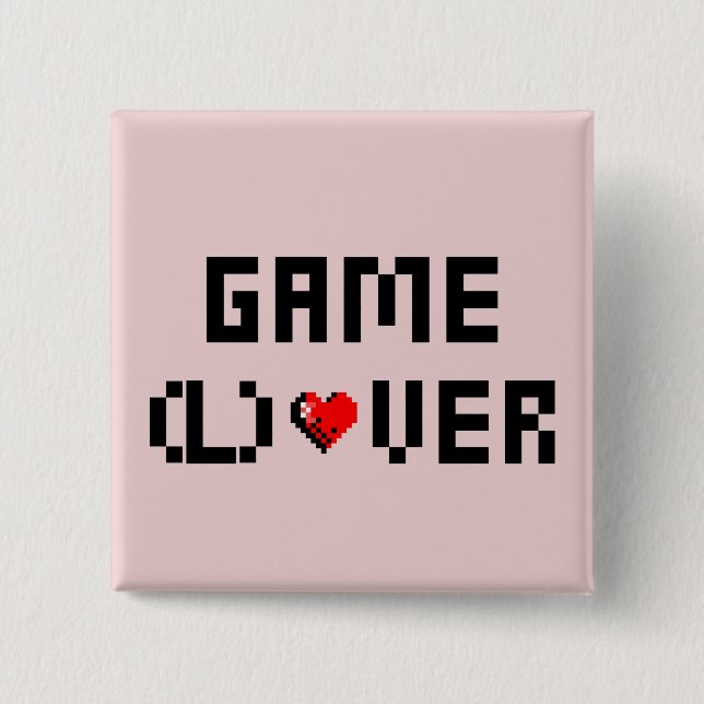 Game (L)Over 2 Inch Square Button (Front)