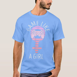 Game Like a Girl Kawaii Pastel Gamer Girl  Gaming  T-Shirt