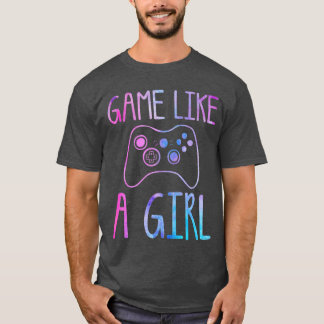 GAME LIKE A GIRL Retro Video Game Controller Love  T-Shirt