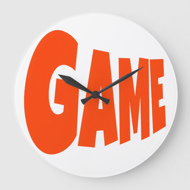 GAME LOGO RED FONTS LARGE CLOCK (Front)