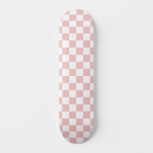 Game Love Baby Pink Chequerboard Skateboard