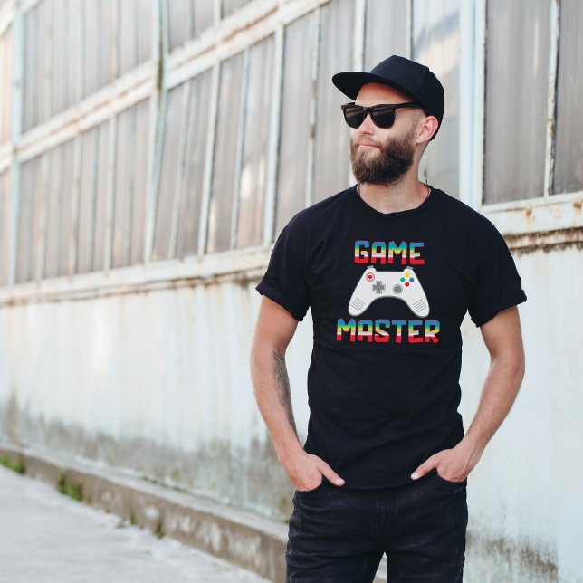 Game Master Gamer Dad Father's Day Men's Black T-Shirt (Creator Uploaded)