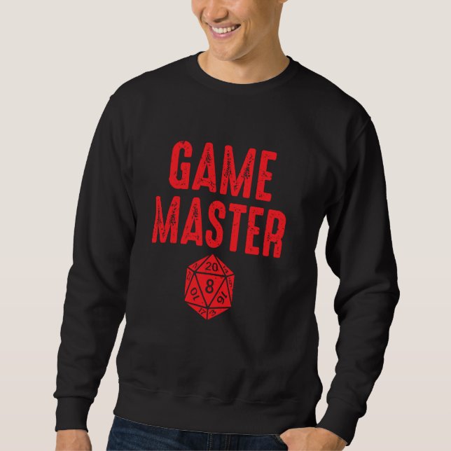 Game Master Tabletop Rpg D20 Boardgame Gamer Sweatshirt (Front)