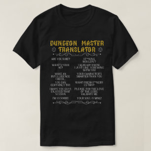 Game Master Translator RPG Tabletop Humor Tee