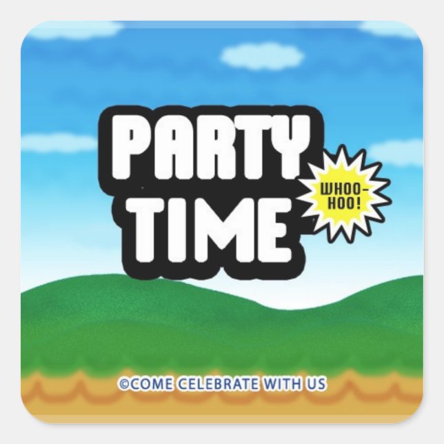 Game Menu Invitation Envelope Sticker Seal (Front)