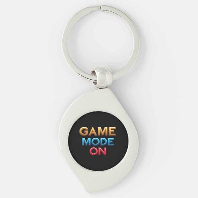 Game Mode On  Keychain (Front)