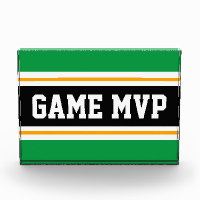 GAME MVP Bold Green Black White Yellow Stripes