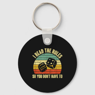 Game Night Adults Funny Board Games I Read The Rul Keychain