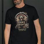 Game Night Birthday Casino Personalized T-Shirt<br><div class="desc">Game Night Party Black Gold Design. Matching products can be found in Luxury Casino Party Collection. If you have any questions feel free to contact me.</div>