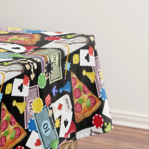 Game Night Board Games Snacks Party Tablecloth