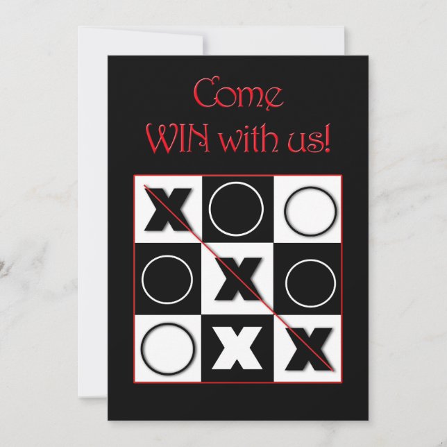 Game Night Invitations - Win with Us (Front)