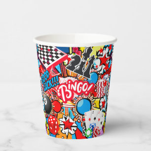 Game Night Paper Cups