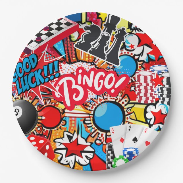 Game Night Paper Plate (Front)