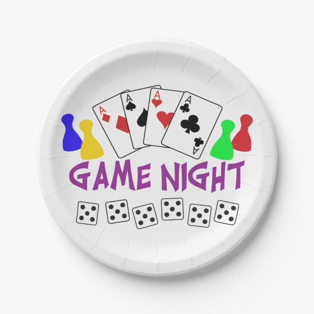 Game Night Paper Plate (Front)