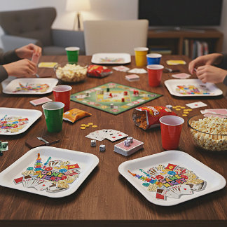Game Night snack Paper Plate