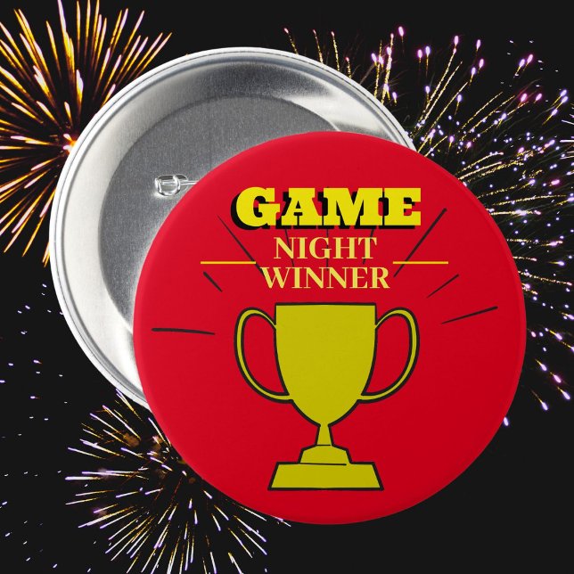 Game Night winner pin badge games prize trophy (Creator Uploaded)