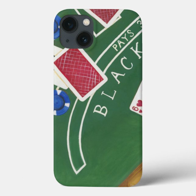 Game of Blackjack with Chips by Chariklia Zarris Case-Mate iPhone Case (Back)