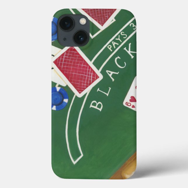 Game of Blackjack with Chips by Chariklia Zarris Case-Mate iPhone Case (Back)