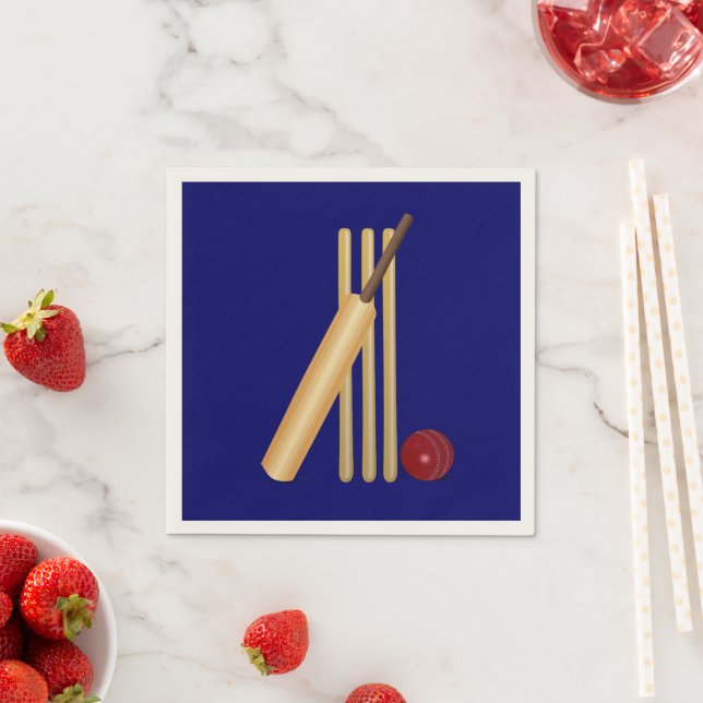 Game of Cricket Napkin (Insitu)